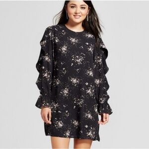 Mossimo supply Co Women’s Flounce Long sleeve shift dress